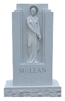 Hand-carved granite monument — McLean family memorial